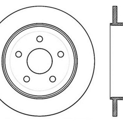 StopTech Power Slot 07-13 Jeep Wrangler Rear Right Drilled & Slotted Rotor