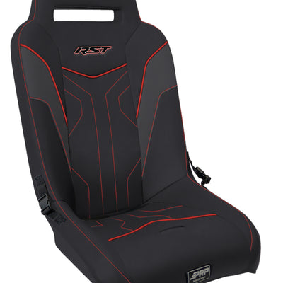 PRP Polaris RZR PRO XP/PRO R/Turbo R RST Suspension Seat- Black/Red