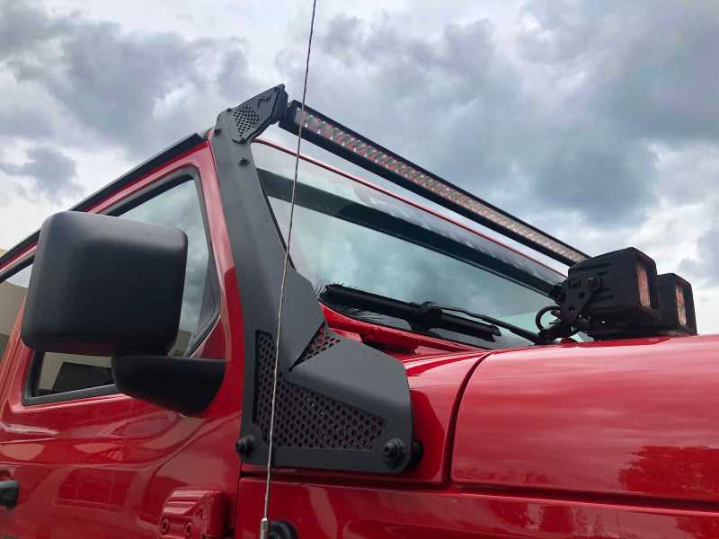 Go Rhino 18-20 Jeep Wrangler JL/JLU/Gladiator JT XE Windshield Light Bar Mount - 50in Single Row Go Rhino 18-20 Jeep Wrangler JL/JLU/Gladiator JT XE Windshield Light Bar Mount - 50in Single Row