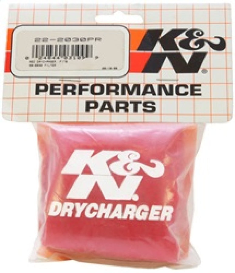 K&N Red Drycharger 5.25in x 3in Round Tapered Air Filter Wrap K&N Red Drycharger 5.25in x 3in Round Tapered Air Filter Wrap