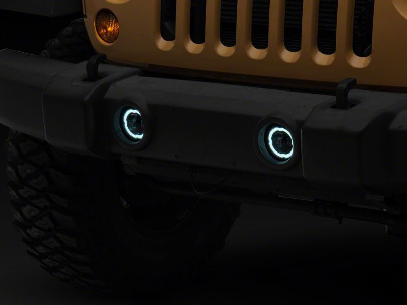 Raxiom 18-23 Jeep Wrangler JL Axial Series Angel Eye LED Fog Lights Raxiom 18-23 Jeep Wrangler JL Axial Series Angel Eye LED Fog Lights