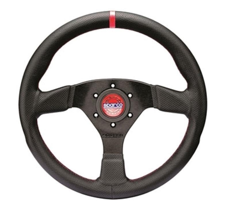 Sparco Steering Wheel R383 Champion Black Leather / Black Stitching Sparco Steering Wheel R383 Champion Black Leather / Black Stitching