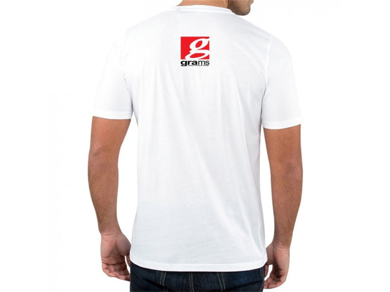 Grams Performance and Design Logo White T-Shirt - M Grams Performance and Design Logo White T-Shirt - M