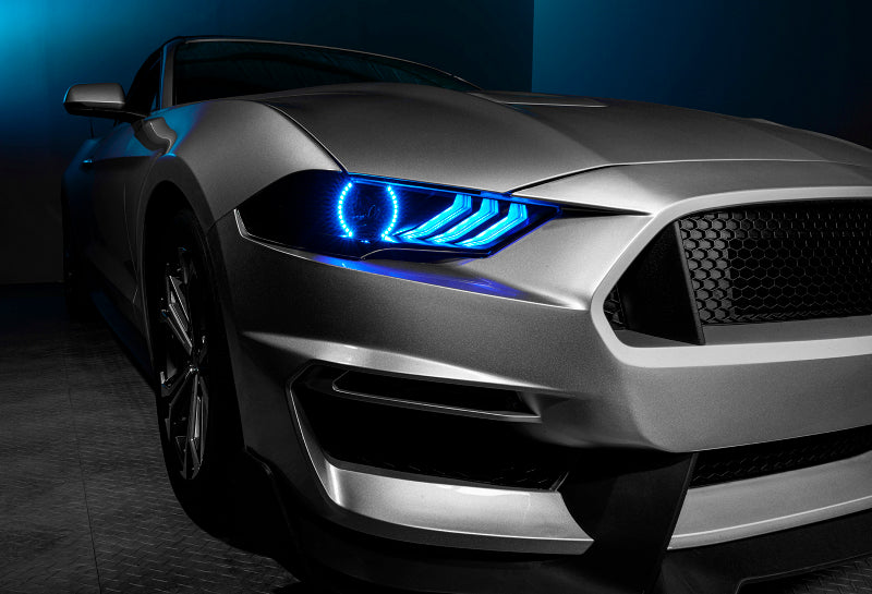 Oracle Lighting 18-23 Ford Mustang Dynamic ColorSHIFT LED Headlights - Black Series SEE WARRANTY Oracle Lighting 18-23 Ford Mustang Dynamic ColorSHIFT LED Headlights - Black Series SEE WARRANTY