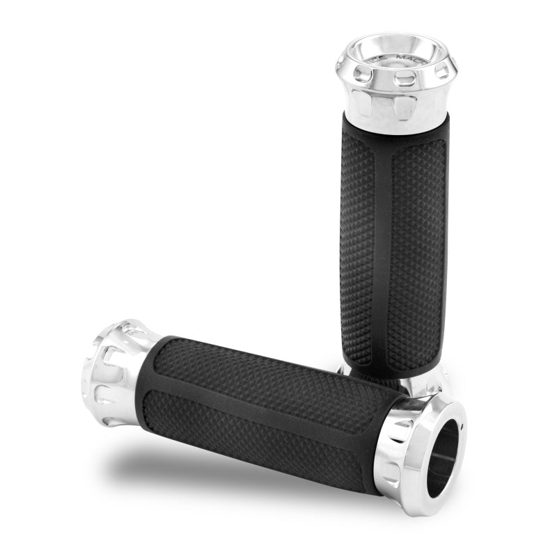 Performance Machine Handle Grip Set Overdrive - Chrome Performance Machine Handle Grip Set Overdrive - Chrome