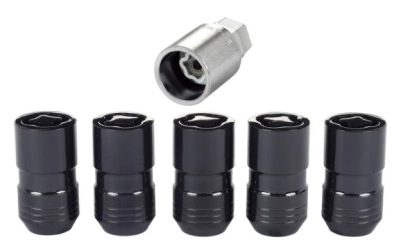 McGard Wheel Lock Nut Set - 5pk. (Cone Seat) M14X1.5 / 22mm Hex / 1.639in OAL - Black McGard Wheel Lock Nut Set - 5pk. (Cone Seat) M14X1.5 / 22mm Hex / 1.639in OAL - Black