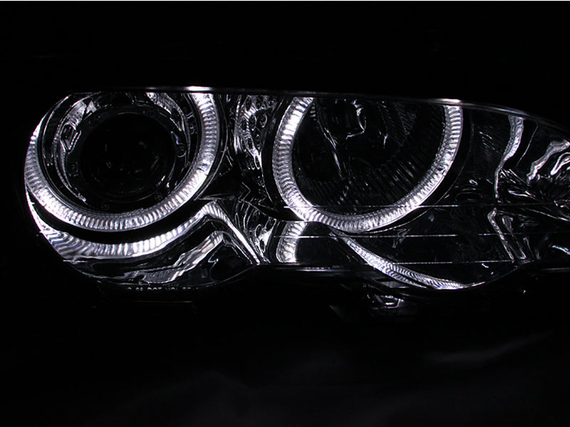 ANZO 2000-2003 BMW 3 Series E46 Projector Headlights w/ Halo Chrome ANZO 2000-2003 BMW 3 Series E46 Projector Headlights w/ Halo Chrome