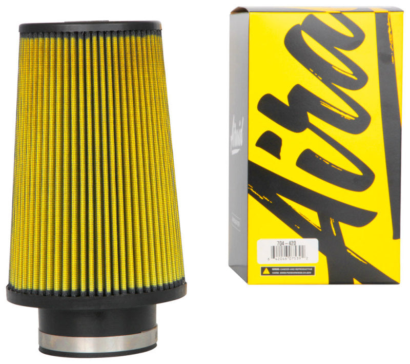 Airaid Universal Air Filter - Cone 3-1/2in Flange x 6in Base x 4-5/8in Top x 9in Height - Synthaflow Airaid Universal Air Filter - Cone 3-1/2in Flange x 6in Base x 4-5/8in Top x 9in Height - Synthaflow