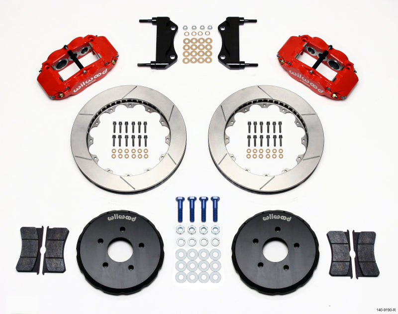Wilwood Narrow Superlite 6R Front Hat Kit 13.06in Red Nissan 350Z/Fiti G35 Wilwood Narrow Superlite 6R Front Hat Kit 13.06in Red Nissan 350Z/Fiti G35