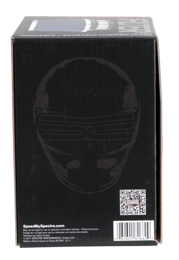 Spectre Adjustable Conical Air Filter 2-1/2in. Tall (Fits 3in. / 3-1/2in. / 4in. Tubes) - Blue Spectre Adjustable Conical Air Filter 2-1/2in. Tall (Fits 3in. / 3-1/2in. / 4in. Tubes) - Blue