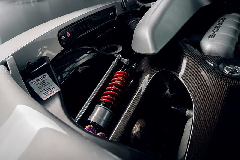 KW 04-05 Porsche Carrera GT Special Edition HLS4 V5 Coilover Kit w/ Red & Blue Springs KW 04-05 Porsche Carrera GT Special Edition HLS4 V5 Coilover Kit w/ Red & Blue Springs