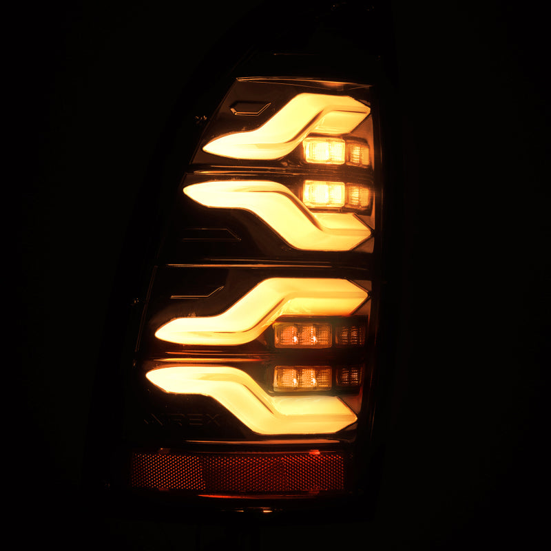 AlphaRex 05-15 Toyota Tacoma LUXX LED Taillights Alpha Blk w/Activ Light/Seq Signal AlphaRex 05-15 Toyota Tacoma LUXX LED Taillights Alpha Blk w/Activ Light/Seq Signal