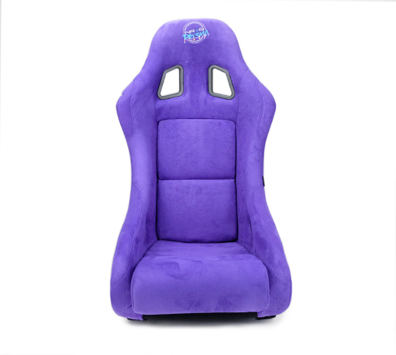 NRG FRP Bucket Seat PRISMA Edition w/ Pearlized Back Purple Alcantara - Medium NRG FRP Bucket Seat PRISMA Edition w/ Pearlized Back Purple Alcantara - Medium