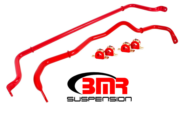 BMR 16-17 6th Gen Camaro Front & Rear Sway Bar Kit w/ Bushings - Red BMR 16-17 6th Gen Camaro Front & Rear Sway Bar Kit w/ Bushings - Red