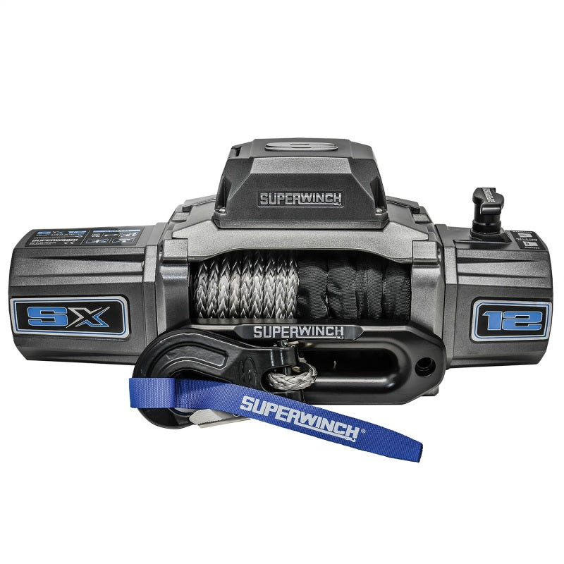 Superwinch 12000 LBS 12V DC 3/8in x 80ft Synthetic Rope SX 12000SR Winch - Graphite Superwinch 12000 LBS 12V DC 3/8in x 80ft Synthetic Rope SX 12000SR Winch - Graphite