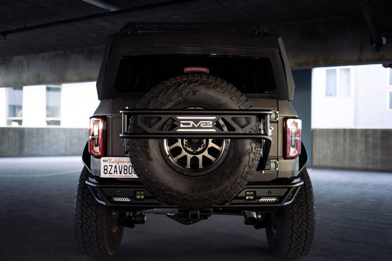 DV8 Offroad 21-23 Ford Bronco Spare Tire Guard & Accessory Mount DV8 Offroad 21-23 Ford Bronco Spare Tire Guard & Accessory Mount