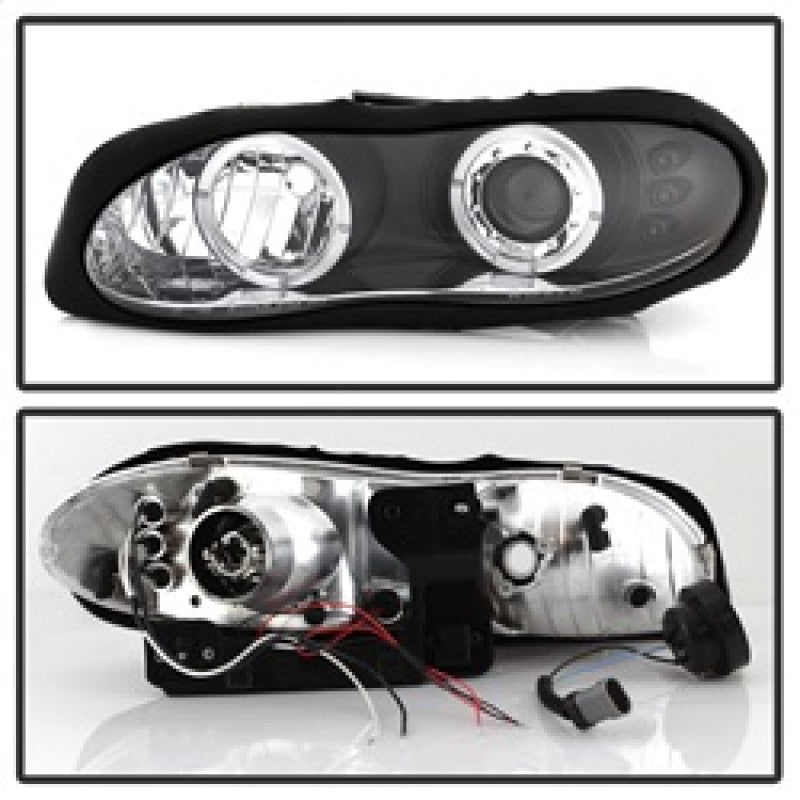 Spyder Chevy Camaro 98-02 Projector Headlights LED Halo LED Blk - Low H1 PRO-YD-CCAM98-HL-BK Spyder Chevy Camaro 98-02 Projector Headlights LED Halo LED Blk - Low H1 PRO-YD-CCAM98-HL-BK