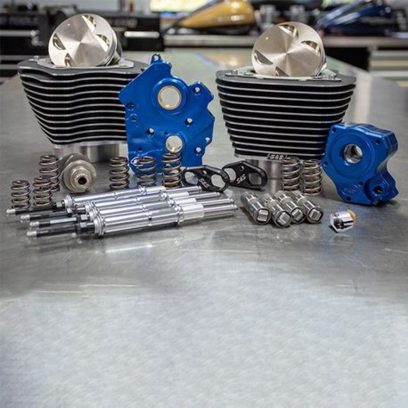 S&S Cycle 2017+ M8 124in CI Oil Cooled Power Pack w/ Chrome Pushrod Tubes S&S Cycle 2017+ M8 124in CI Oil Cooled Power Pack w/ Chrome Pushrod Tubes