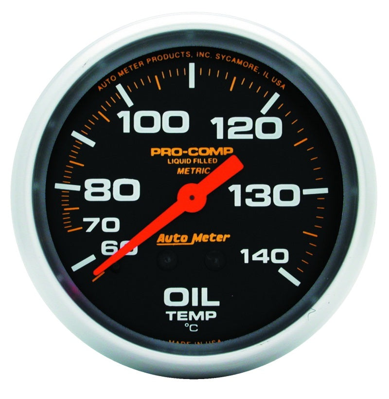 Autometer Liquid Filled Mechanical 66.7mm 140-280 deg F Oil Termperature Gauge Includes 6 ft Tubing Autometer Liquid Filled Mechanical 66.7mm 140-280 deg F Oil Termperature Gauge Includes 6 ft Tubing