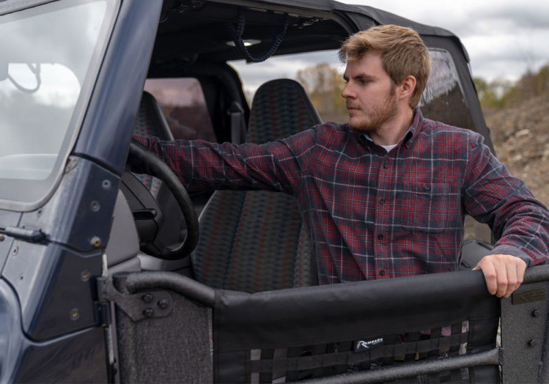 Rampage 1997-2006 Jeep Wrangler(TJ) 2-Door Tube Doors With Netting - Black Rampage 1997-2006 Jeep Wrangler(TJ) 2-Door Tube Doors With Netting - Black