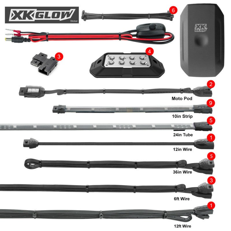 XK Glow LED Underglow Light Kit for Polaris Slingshot XKCHROME Smartphone App Controller (Advanced) XK Glow LED Underglow Light Kit for Polaris Slingshot XKCHROME Smartphone App Controller (Advanced)