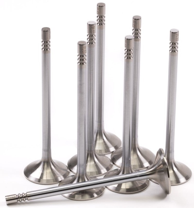 GSC P-D Ford Mustang 5.0L Coyote Gen 3 33mm Head (+1mm) Chrome Polished Exhaust Valve - Set of 8 GSC P-D Ford Mustang 5.0L Coyote Gen 3 33mm Head (+1mm) Chrome Polished Exhaust Valve - Set of 8