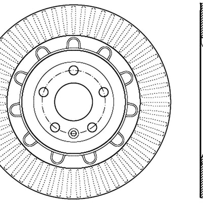 Stoptech Performance Cryo Front Brake Rotor 13-14 Ford Taurus