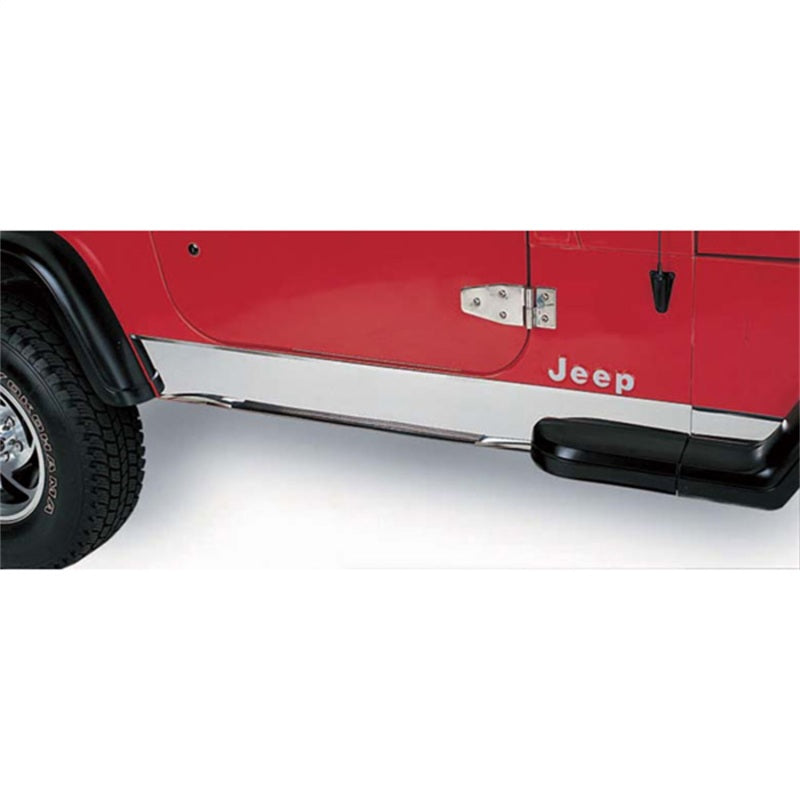 Rugged Ridge 97-06 Jeep Wrangler TJ Stainless Steel Rocker Panel Cover Rugged Ridge 97-06 Jeep Wrangler TJ Stainless Steel Rocker Panel Cover