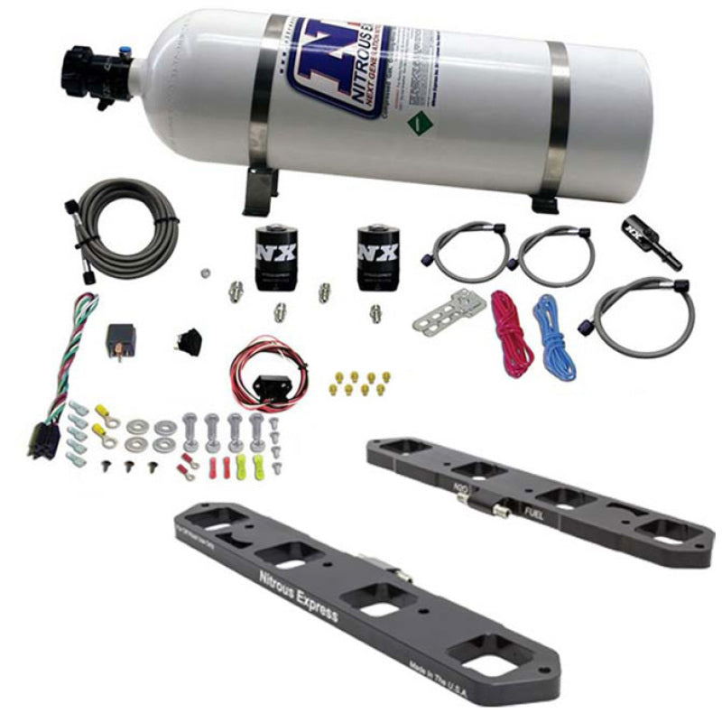 Nitrous Express Dodge Hemi 5.7L/6.1L/6.4L Direct Port Plate System w/15lb Bottle Nitrous Express Dodge Hemi 5.7L/6.1L/6.4L Direct Port Plate System w/15lb Bottle