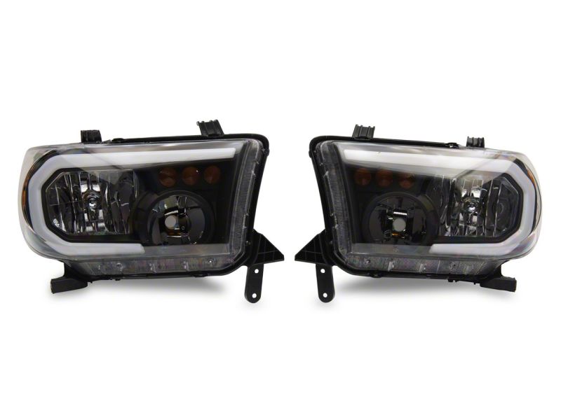 Raxiom 07-13 Toyota Tundra Axial Series Headlights w/ SEQL LED Bar- Blk Housing (Clear Lens) Raxiom 07-13 Toyota Tundra Axial Series Headlights w/ SEQL LED Bar- Blk Housing (Clear Lens)