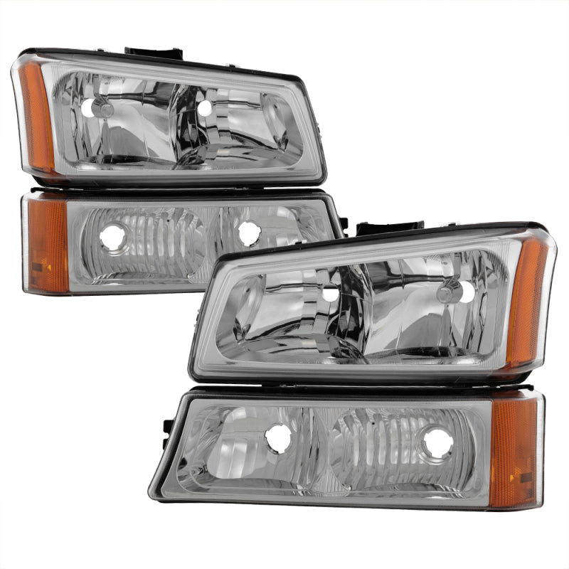 xTune Chevy Silverado 2500HD 03-06 Crystal Headlights w/ Bumper Lights Chrome HD-JH-CSIL03-AM-C-SET xTune Chevy Silverado 2500HD 03-06 Crystal Headlights w/ Bumper Lights Chrome HD-JH-CSIL03-AM-C-SET