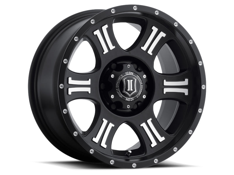 ICON Shield 17x8.5 5x5 0mm Offset 4.75in BS 71.5mm Bore Satin Black/Machined Wheel ICON Shield 17x8.5 5x5 0mm Offset 4.75in BS 71.5mm Bore Satin Black/Machined Wheel