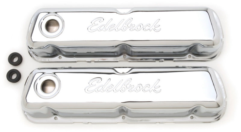 Edelbrock Valve Cover Signature Series Ford 260-289-302-351W CI V8 Chrome Edelbrock Valve Cover Signature Series Ford 260-289-302-351W CI V8 Chrome