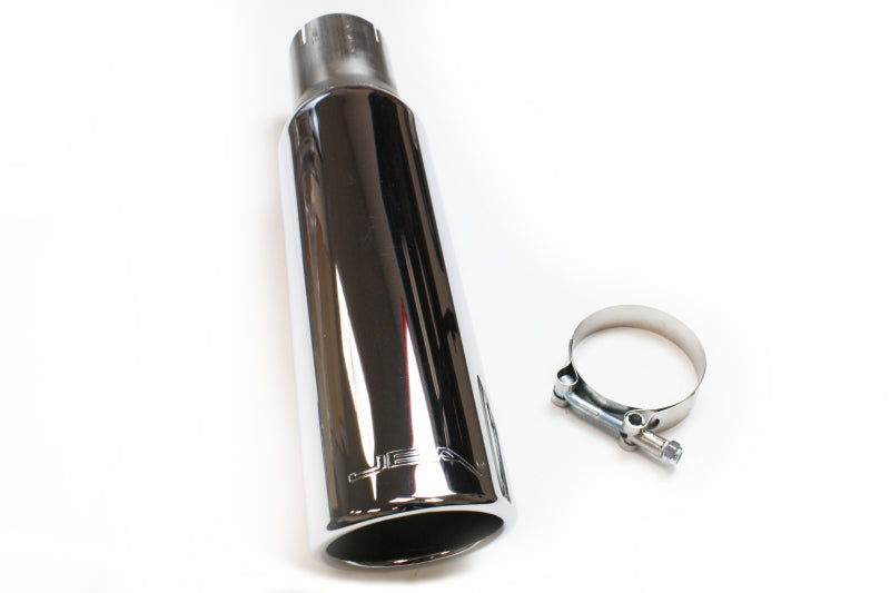 JBA 2.5in x 3.5in x 15in Polished Chrome Tip - Clamp On JBA 2.5in x 3.5in x 15in Polished Chrome Tip - Clamp On