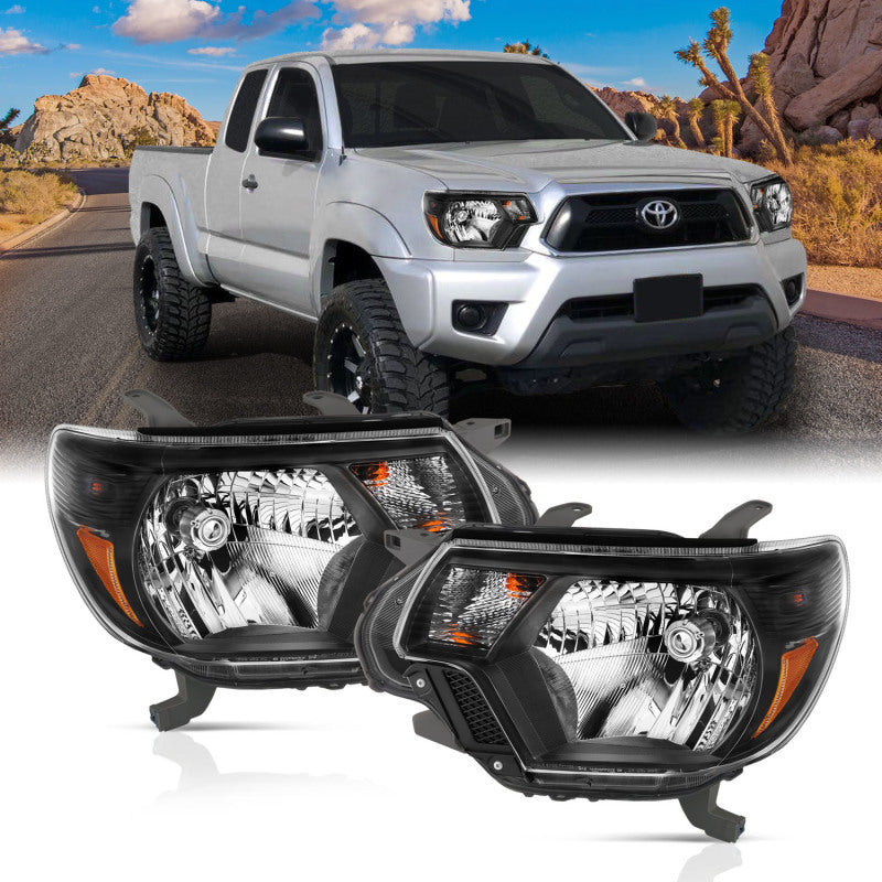 ANZO 2012-2015 Toyota Tacoma Crystal Headlights Black ANZO 2012-2015 Toyota Tacoma Crystal Headlights Black