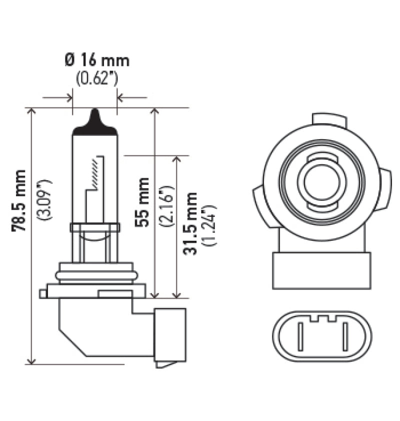 Hella Optilux H10 12V/42W XY Xenon Yellow Bulb Hella Optilux H10 12V/42W XY Xenon Yellow Bulb