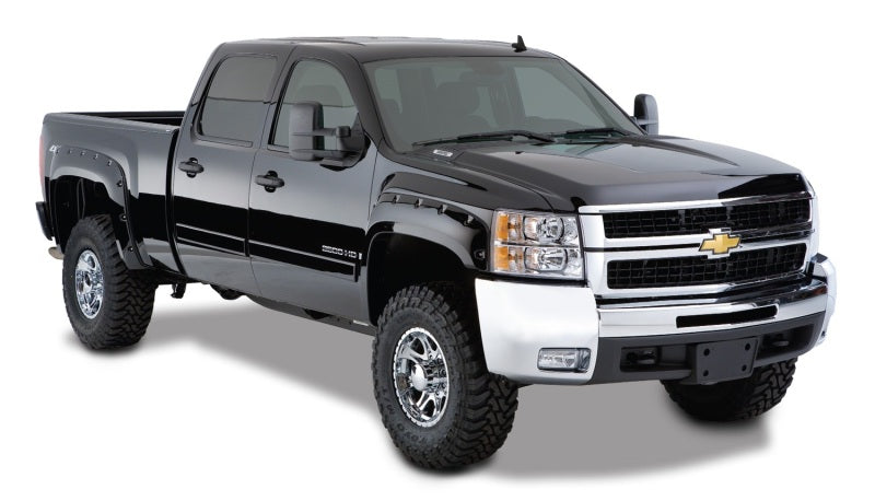 Bushwacker 07-13 Chevy Silverado 1500 Fleetside Pocket Style Flares 4pc 69.3in Bed - Black Bushwacker 07-13 Chevy Silverado 1500 Fleetside Pocket Style Flares 4pc 69.3in Bed - Black