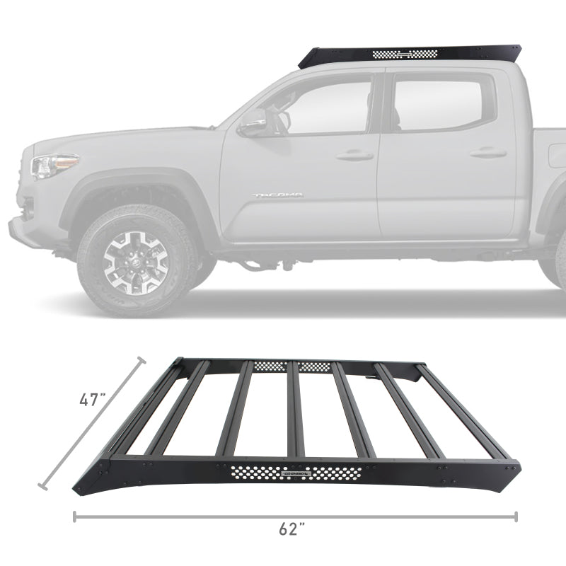 Go Rhino 16-23 Toyota Tacoma DC Ceros Low Profile Roof Rack - Tex. Blk Go Rhino 16-23 Toyota Tacoma DC Ceros Low Profile Roof Rack - Tex. Blk