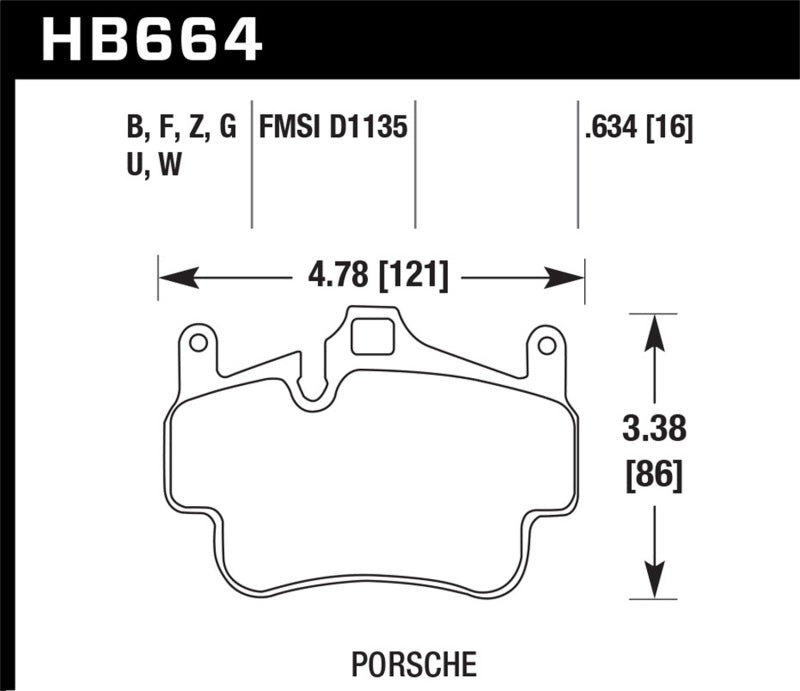 Hawk 06-14 Porsche Cayman Rear HP+ Brake Pads Hawk 06-14 Porsche Cayman Rear HP+ Brake Pads