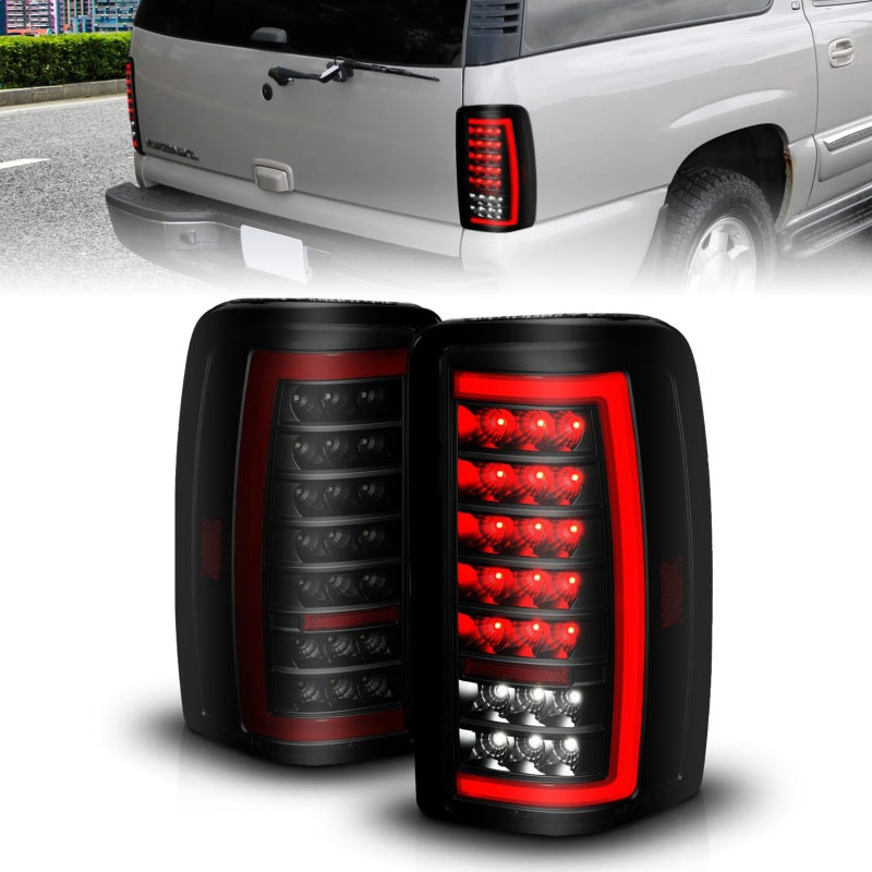 ANZO 00-06 Chevrolet Tahoe / GMC Yukon Full LED Taillights w/ Lightbar Black Housing/Smoke Lens ANZO 00-06 Chevrolet Tahoe / GMC Yukon Full LED Taillights w/ Lightbar Black Housing/Smoke Lens