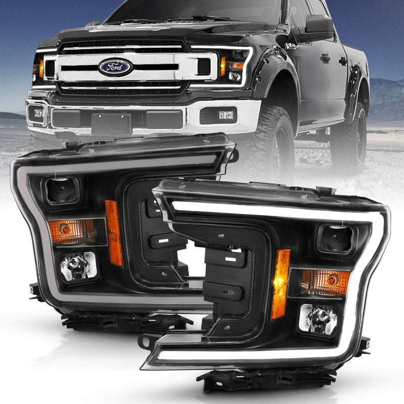 ANZO 2018-2019 Ford F-150 Projector Plank Style H.L. Black Amber (Without Switchback) ANZO 2018-2019 Ford F-150 Projector Plank Style H.L. Black Amber (Without Switchback)