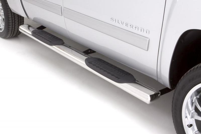 Lund 2019 Chevy Silverado 1500 Crew Cab (Rocker Panel) 6in. Oval Straight SS Nerf Bars - Polished Lund 2019 Chevy Silverado 1500 Crew Cab (Rocker Panel) 6in. Oval Straight SS Nerf Bars - Polished