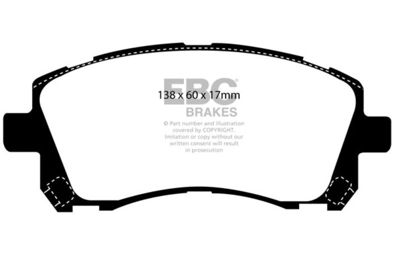 EBC 98-02 Subaru Forester 2.5 Greenstuff Front Brake Pads EBC 98-02 Subaru Forester 2.5 Greenstuff Front Brake Pads