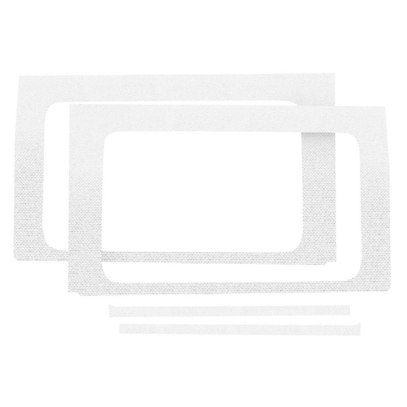 DEI 18-23 Jeep Wrangler JL 4-Door Boom Mat Rear Side Window Trim - 4 Piece - White DEI 18-23 Jeep Wrangler JL 4-Door Boom Mat Rear Side Window Trim - 4 Piece - White