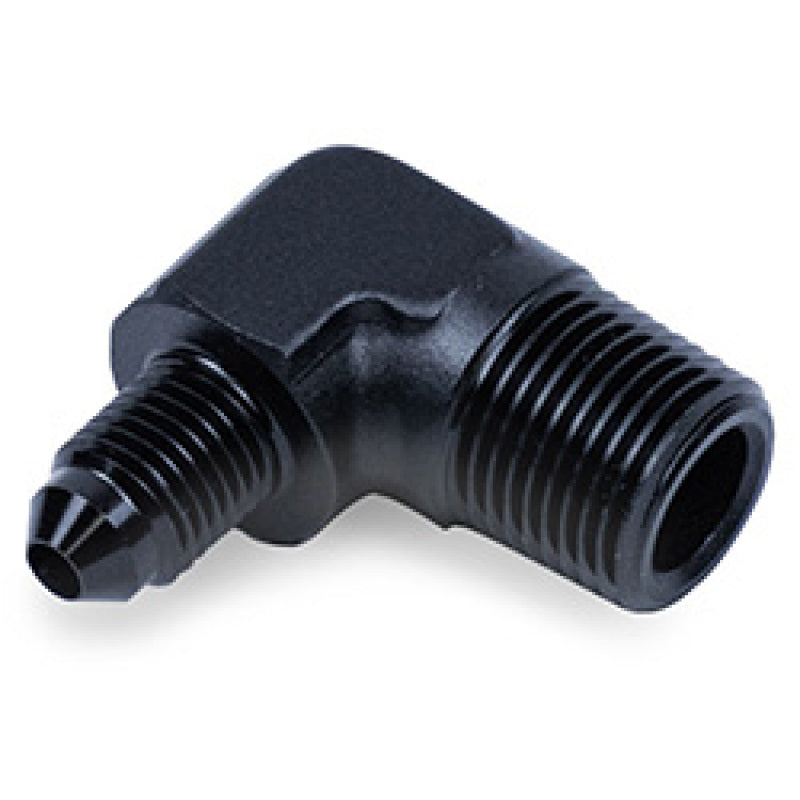 Snow Performance 3/8in NPT to 4AN Elbow Water Fitting (Black) Snow Performance 3/8in NPT to 4AN Elbow Water Fitting (Black)