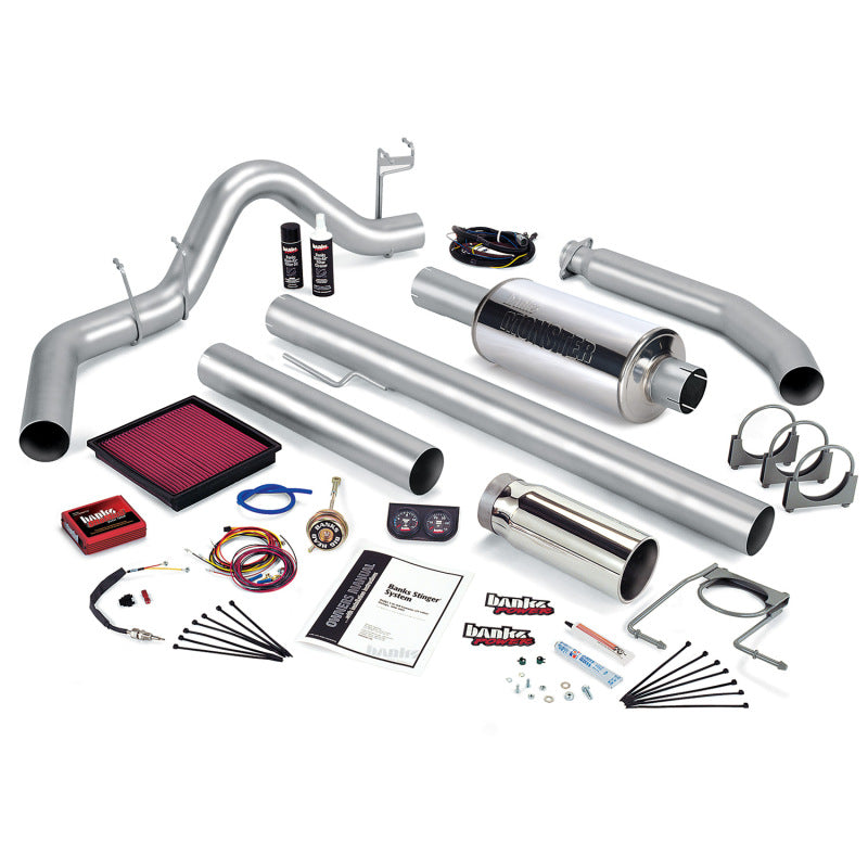Banks Power 99-00 Dodge 5.9L Ext Cab Stinger System - SS Single Exhaust w/ Chrome Tip Banks Power 99-00 Dodge 5.9L Ext Cab Stinger System - SS Single Exhaust w/ Chrome Tip