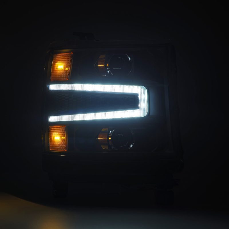 AlphaRex 16-18 Chevy 1500HD LUXX LED Proj Headlights BK w/Seq Actvn Light / SeqSig (Req PN 810023) AlphaRex 16-18 Chevy 1500HD LUXX LED Proj Headlights BK w/Seq Actvn Light / SeqSig (Req PN 810023)