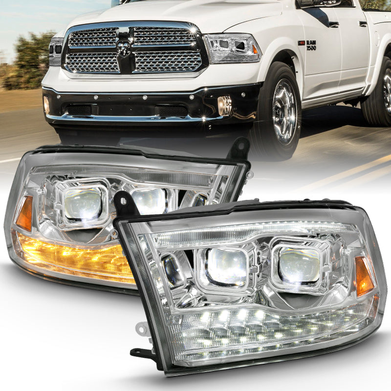 ANZO 2009-2018 Dodge Ram 1500 Led Projector Plank Style Switchback H.L Halo Chrome Amber (OE Style) ANZO 2009-2018 Dodge Ram 1500 Led Projector Plank Style Switchback H.L Halo Chrome Amber (OE Style)