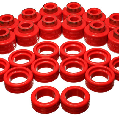 Energy Suspension 92-99 GM Denal XL/Suburban 2WD/Yukon XL 2WD Red Body (Cab) Mount Set