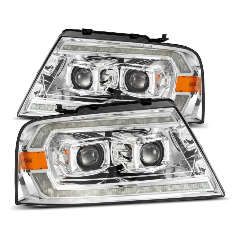 AlphaRex 06-08 Lincoln Mark LT LUXX-Series LED Projector headlights Black w/ Sequential Signal AlphaRex 06-08 Lincoln Mark LT LUXX-Series LED Projector headlights Black w/ Sequential Signal